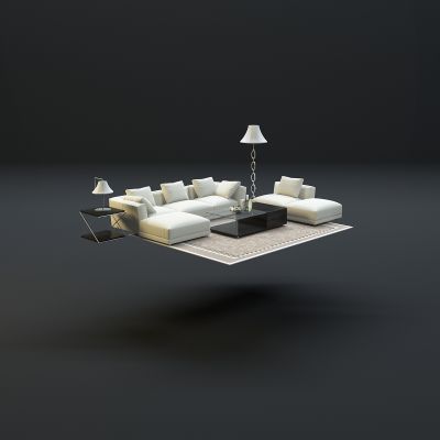 现代沙发茶几组合