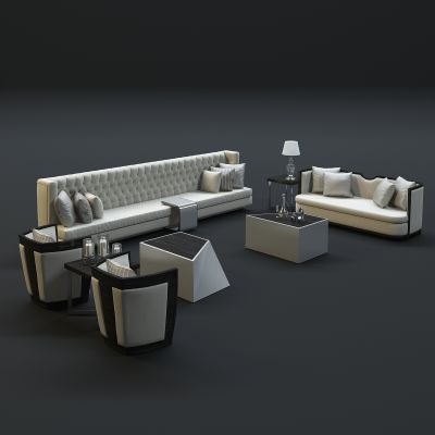 现代沙发茶几组合