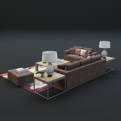 现代沙发茶几组合