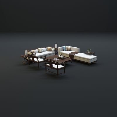 现代沙发茶几组合