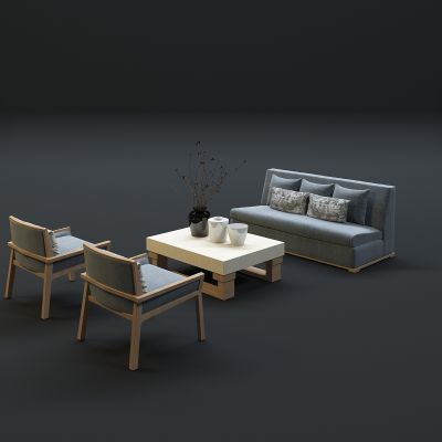 现代沙发茶几组合