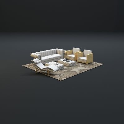 现代沙发茶几组合