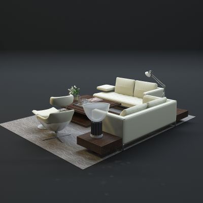 现代沙发茶几组合