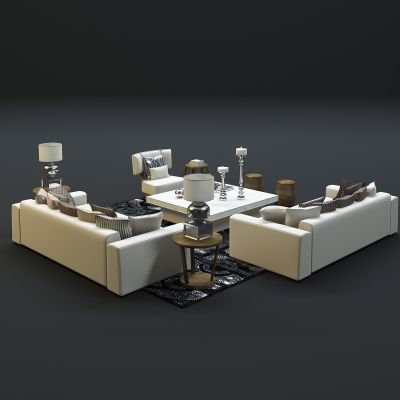 现代沙发茶几组合