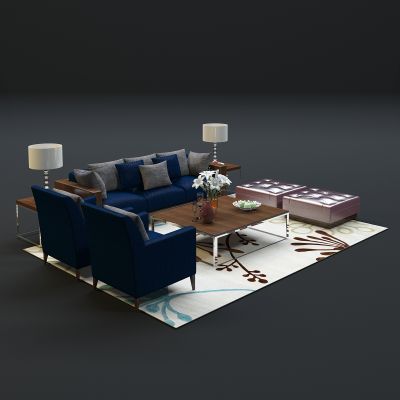 现代沙发茶几组合