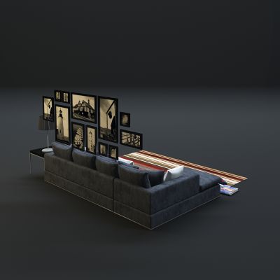 现代沙发茶几组合