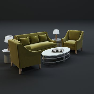 现代沙发茶几组合