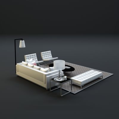 现代沙发茶几组合