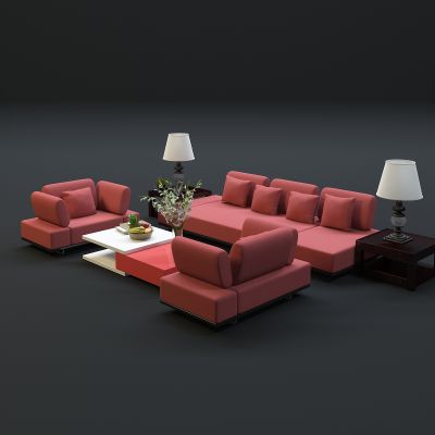 现代沙发茶几组合