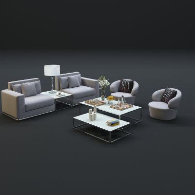 现代沙发茶几组合