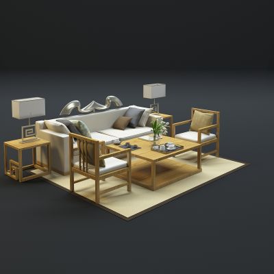 现代沙发茶几组合