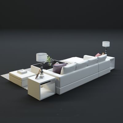 现代沙发茶几组合