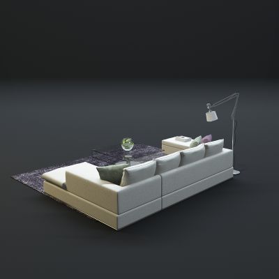 现代沙发茶几组合