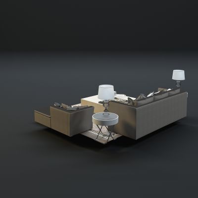 现代沙发茶几组合