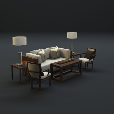 现代沙发茶几组合