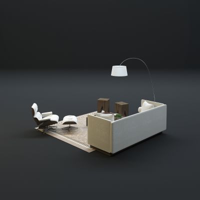 现代沙发茶几组合