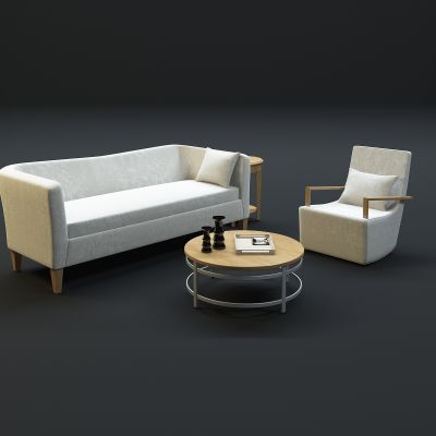 现代沙发茶几组合