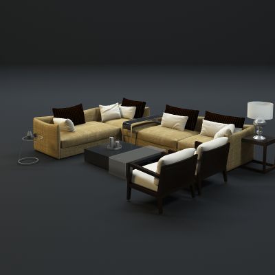 现代沙发茶几组合