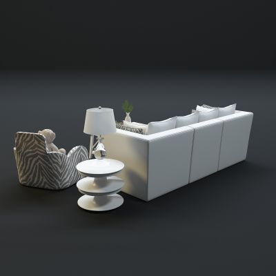 现代沙发茶几组合