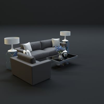 现代沙发茶几组合