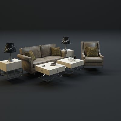 现代沙发茶几组合