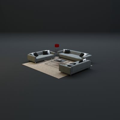 现代沙发茶几组合