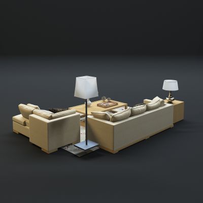 现代沙发茶几组合