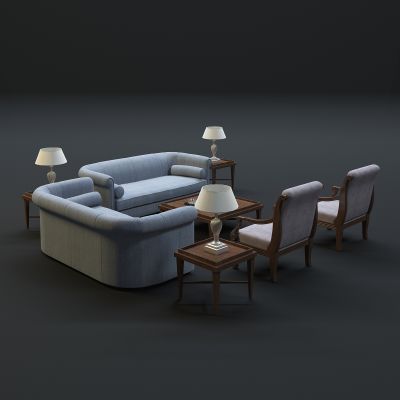 现代沙发茶几组合