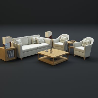 现代沙发茶几组合