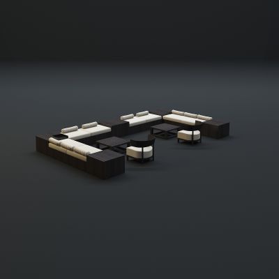 现代沙发茶几组合