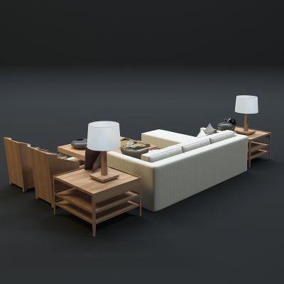 现代沙发茶几组合