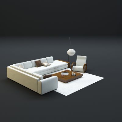 现代沙发茶几组合