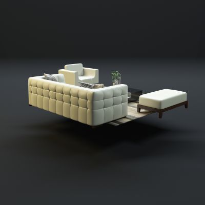 现代沙发茶几组合