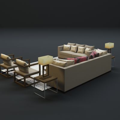 现代沙发茶几组合