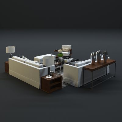 现代沙发茶几组合