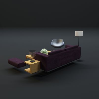 现代沙发茶几组合