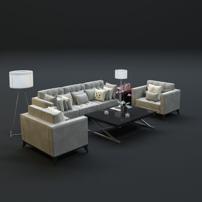  现代沙发茶几组合