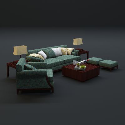 现代沙发茶几组合