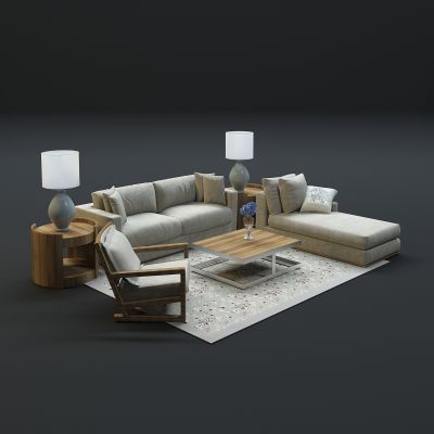 现代沙发茶几组合