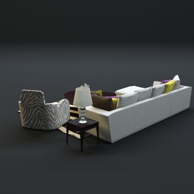 现代沙发茶几组合