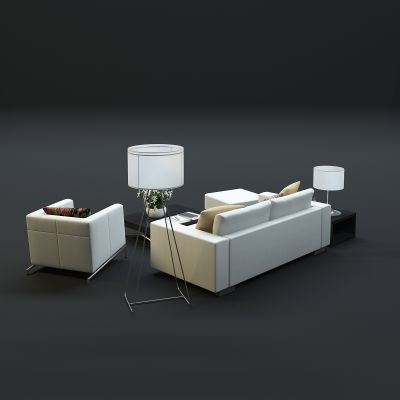 现代沙发茶几组合