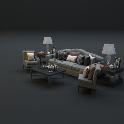 现代沙发茶几组合