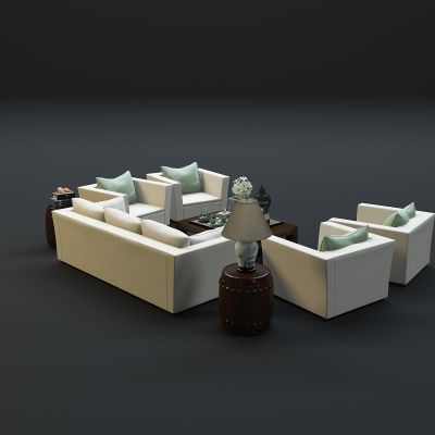 现代沙发茶几组合