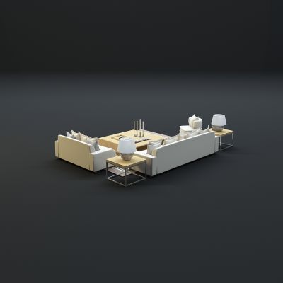 现代沙发茶几组合