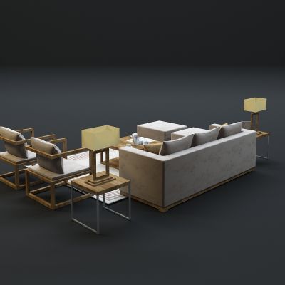 现代沙发茶几组合