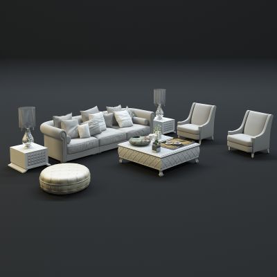 现代沙发茶几组合