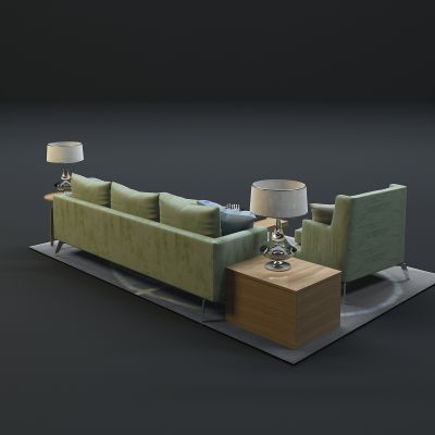 现代沙发茶几组合