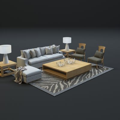  现代沙发茶几组合