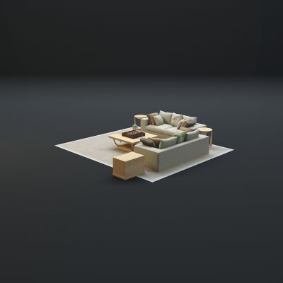 现代沙发茶几组合