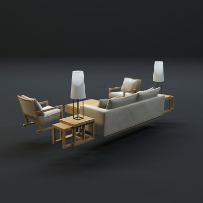 现代沙发茶几组合